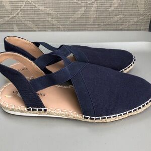 Lucky Brand Shoes Womens Size 9 Rifka Espadrilles Navy Canvas.
